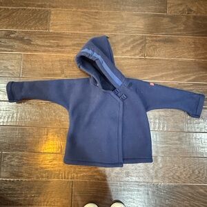 Navy Blue Hooded Jacket